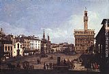 Bernardo Bellotto The Piazza della Signoria in Florence painting